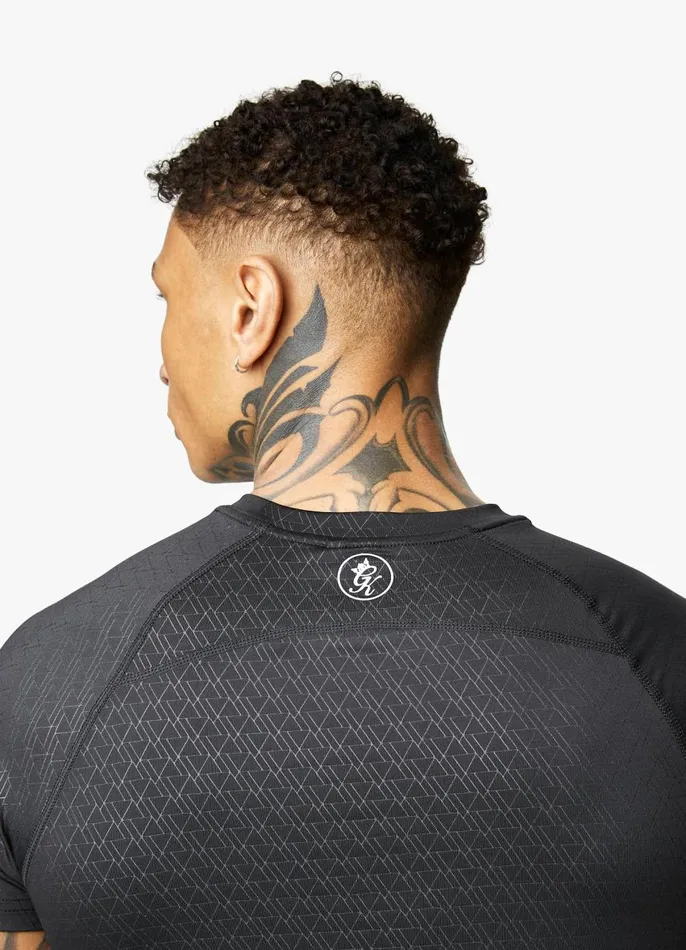 Gym King Gymwear Men Debossed Energy Tee Black