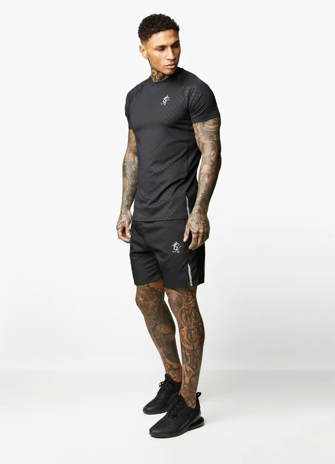 Gym King Gymwear Men Debossed Energy Tee Black