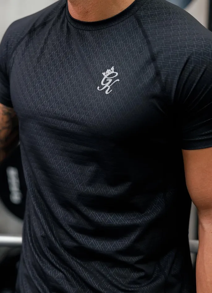 Gym King Gymwear Men Debossed Energy Tee Black