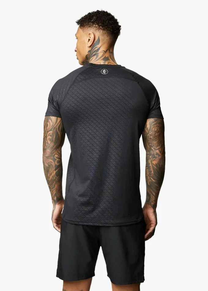 Gym King Gymwear Men Debossed Energy Tee Black