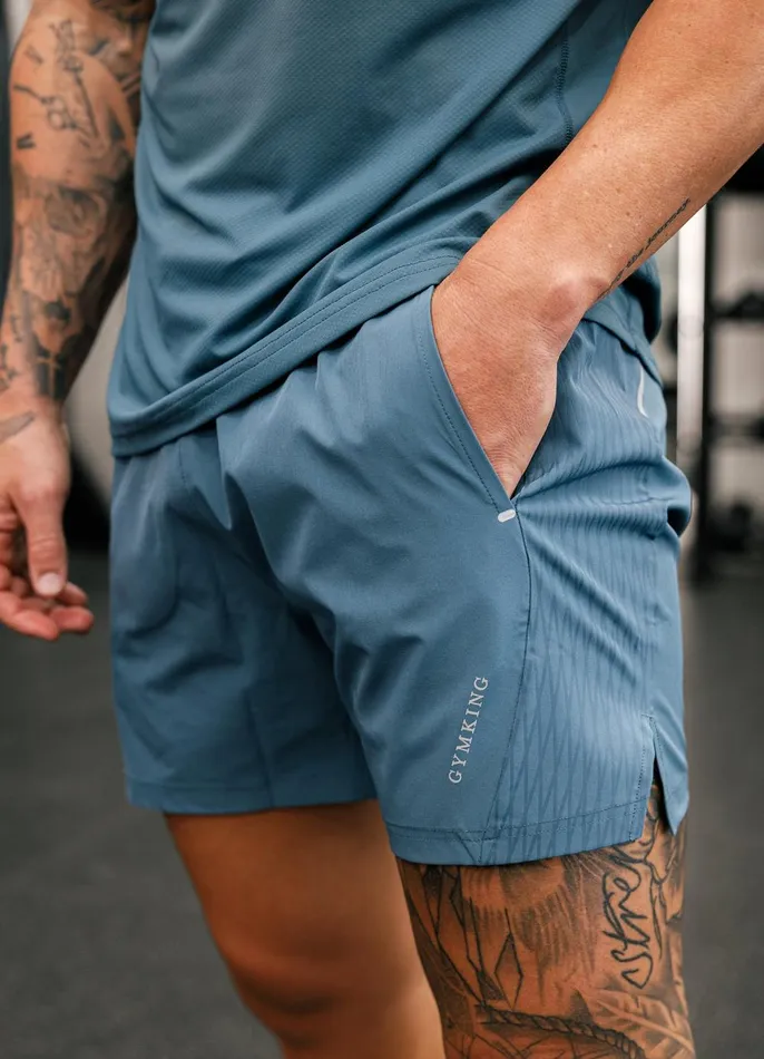 Gym King Gymwear Men Divergent Short 8211 Lake Blue