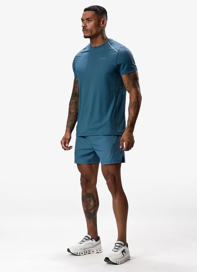 Gym King Gymwear Men Divergent Short 8211 Lake Blue