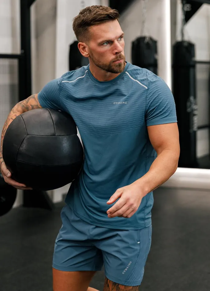 Gym King Gymwear Men Divergent Short 8211 Lake Blue