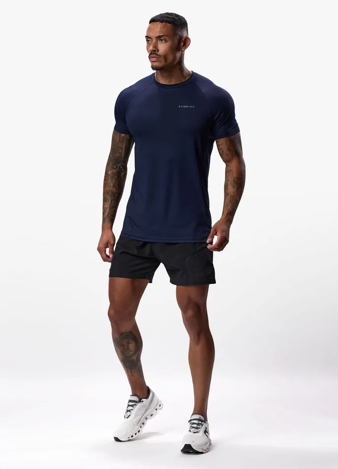 Gym King Gymwear Men Energy Linear Tee 8211 Navy