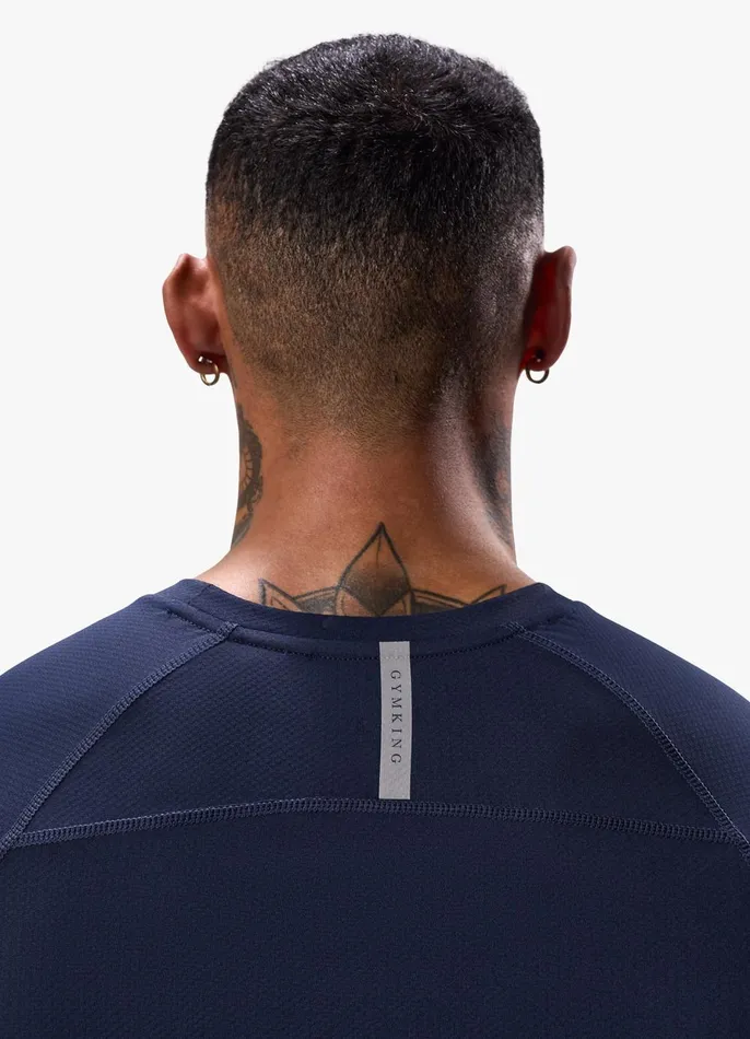 Gym King Gymwear Men Energy Linear Tee 8211 Navy