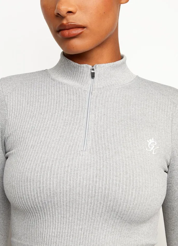 Gym King Gymwear Women Balance 14 Zip 8211 Mid Grey Marl