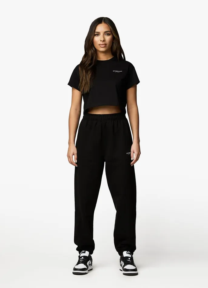 Gym King Joggers Women Established Relaxed Jogger 8211 BlackWhite
