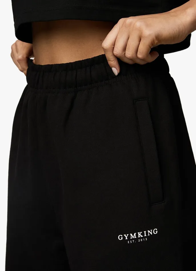Gym King Joggers Women Established Relaxed Jogger 8211 BlackWhite