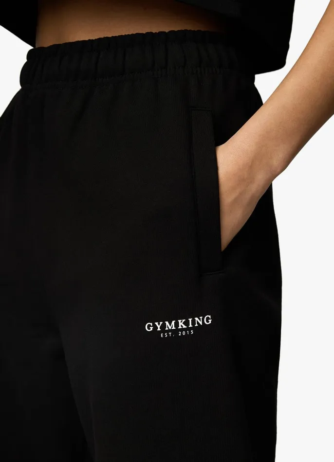 Gym King Joggers Women Established Relaxed Jogger 8211 BlackWhite