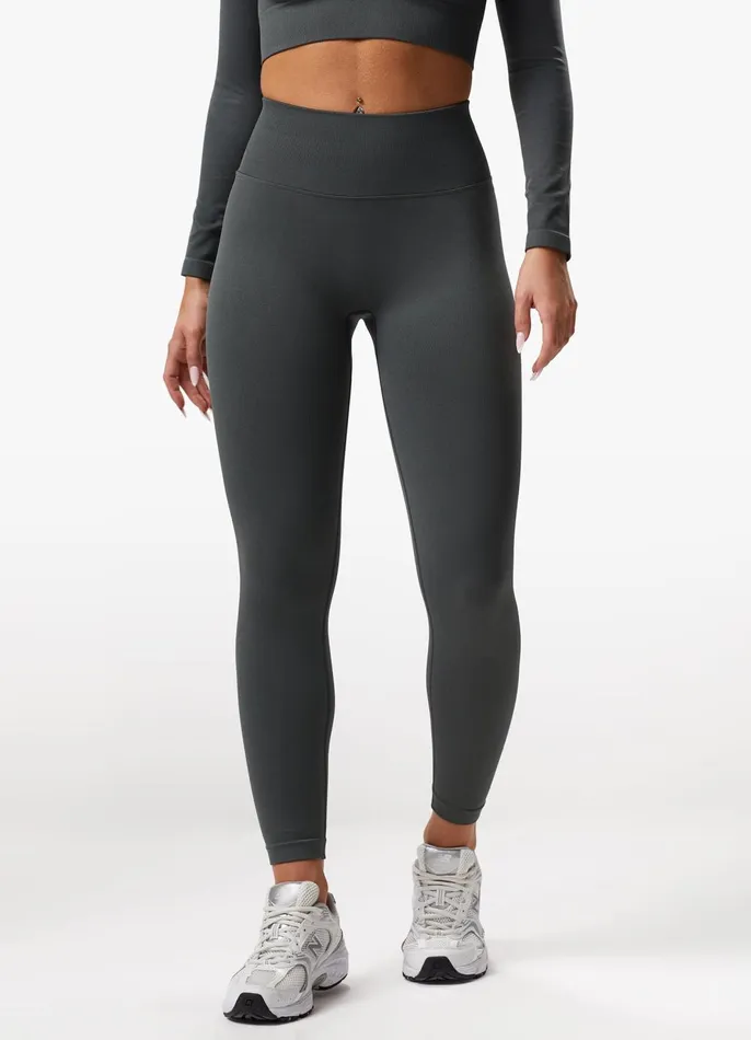 Gym King Leggings Women Sculpt Seamless Legging 8211 Green Smoke