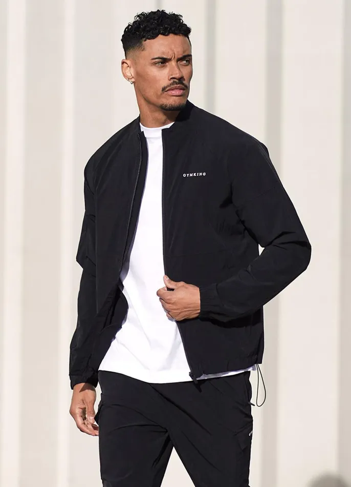 Gym King Outerwear Men Utility Woven Bomber 8211 Black
