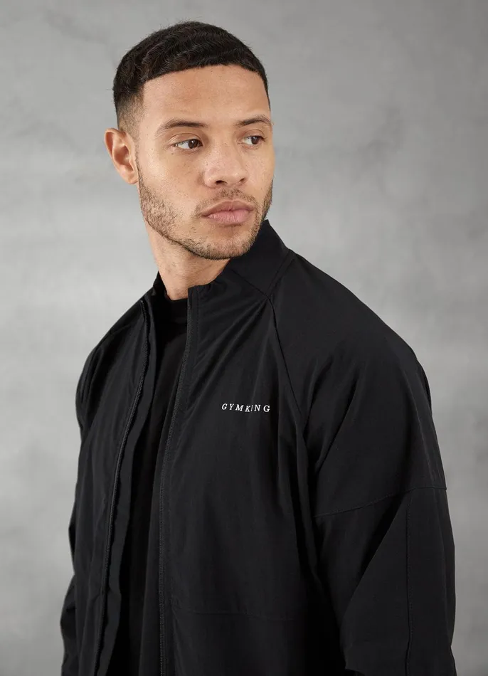 Gym King Outerwear Men Utility Woven Bomber 8211 Black