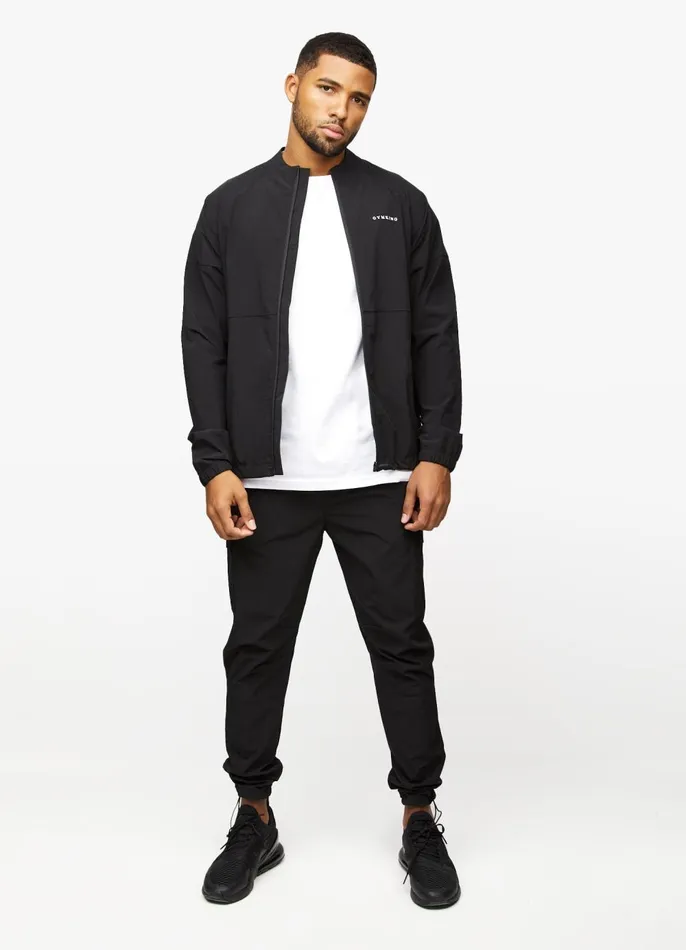 Gym King Outerwear Men Utility Woven Bomber 8211 Black