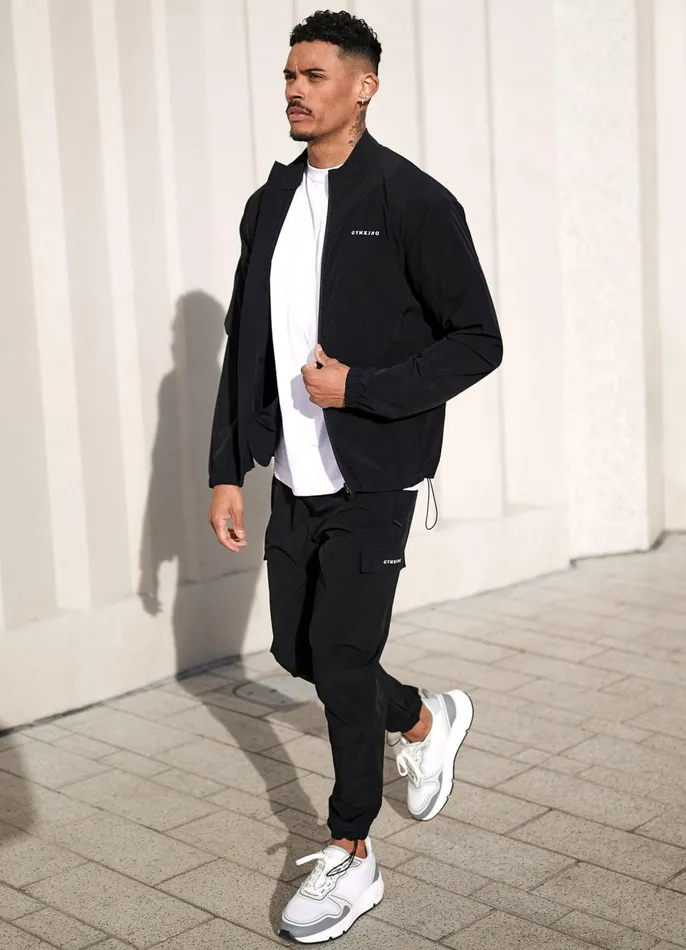 Gym King Outerwear Men Utility Woven Bomber 8211 Black