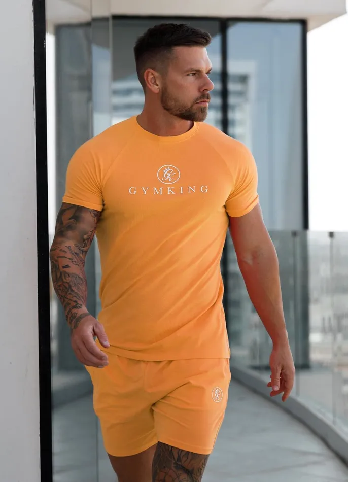 Gym King Shorts Men Pro Logo Jersey Short 8211 Apricot