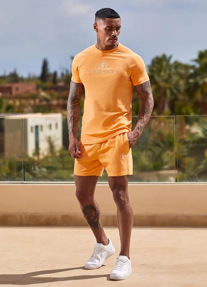Gym King Shorts Men Pro Logo Jersey Short 8211 Apricot