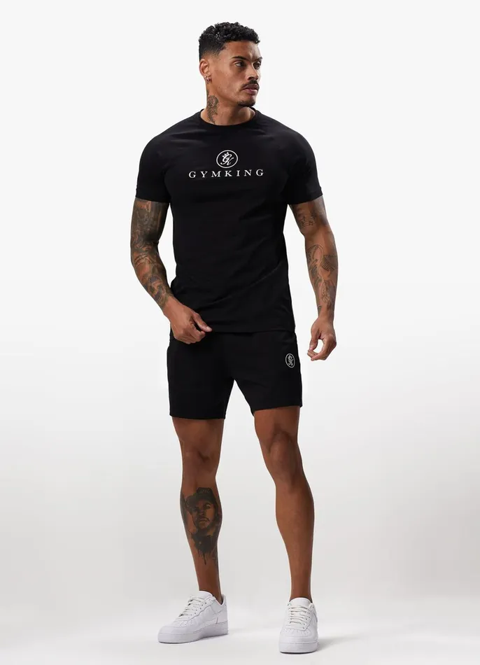 Gym King Shorts Men Pro Logo Jersey Short 8211 Black