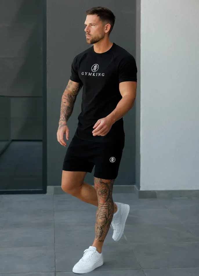 Gym King Shorts Men Pro Logo Jersey Short 8211 Black
