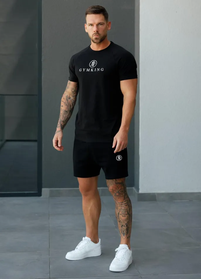 Gym King Shorts Men Pro Logo Jersey Short 8211 Black