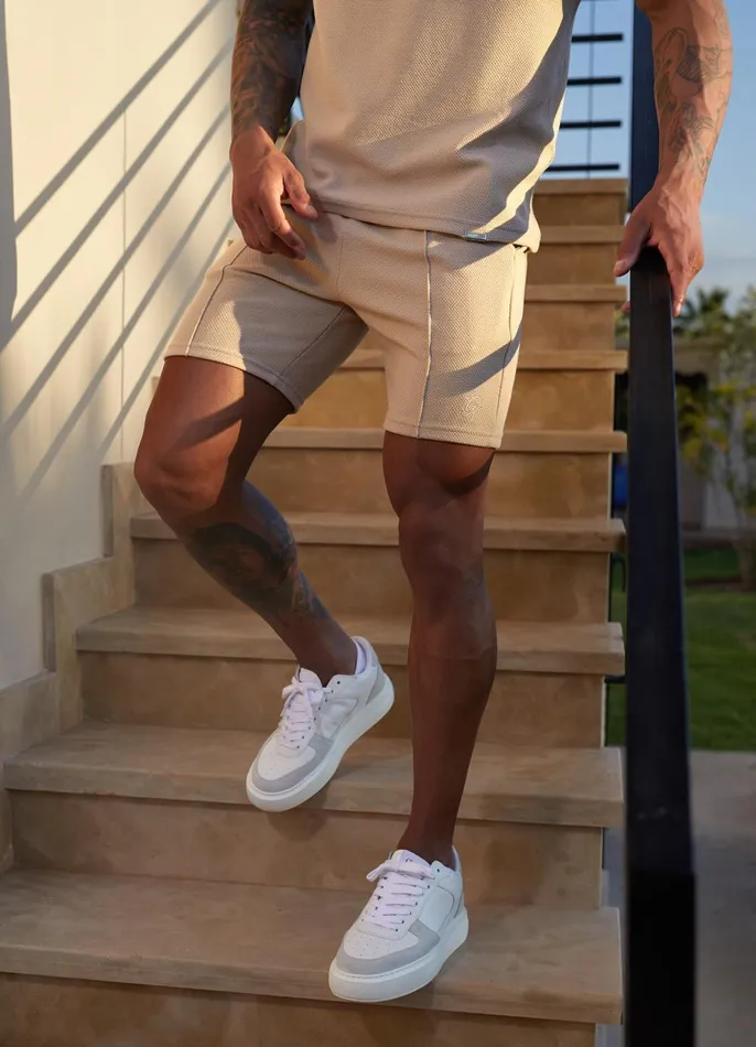 Gym King Shorts Men Signature Texture Short 8211 Stone