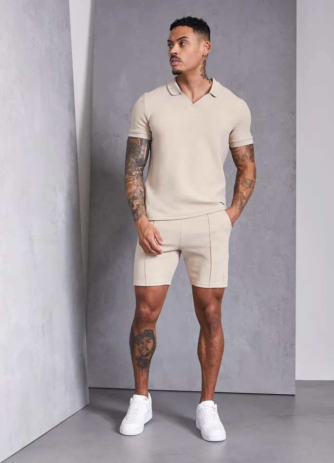 Gym King Shorts Men Signature Texture Short 8211 Stone