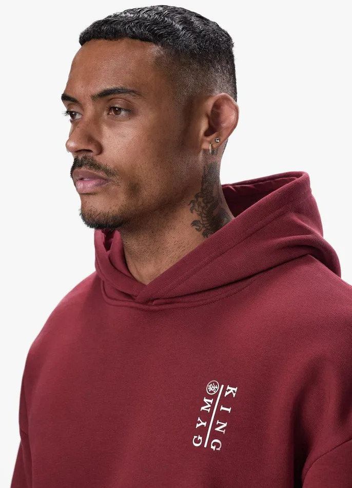 Gym King Sweatshirts and Hoodies Men Division Hood 8211 Crimson