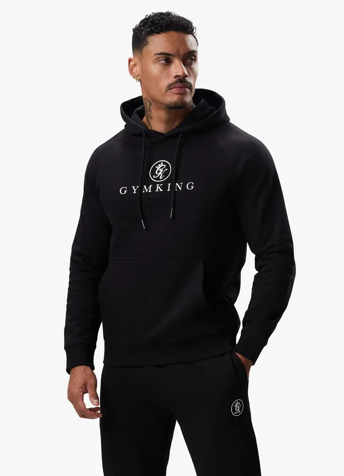 Gym King Sweatshirts and Hoodies Men Pro Logo Fleece Hood 8211 Black