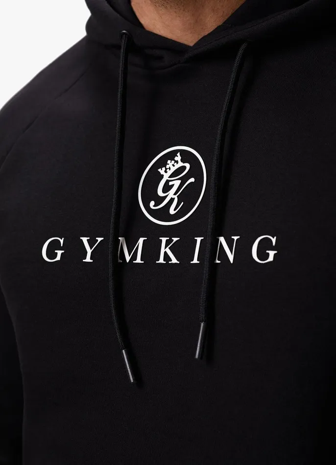 Gym King Sweatshirts and Hoodies Men Pro Logo Fleece Hood 8211 Black