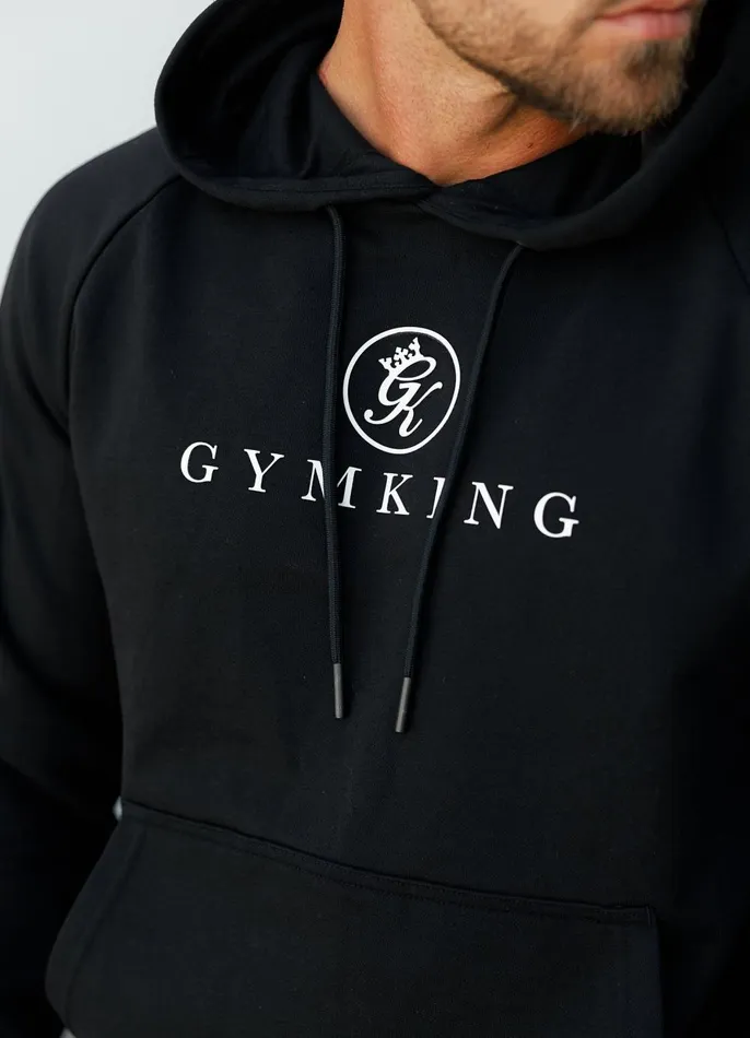 Gym King Sweatshirts and Hoodies Men Pro Logo Fleece Hood 8211 Black