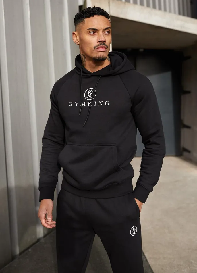 Gym King Sweatshirts and Hoodies Men Pro Logo Fleece Hood 8211 Black