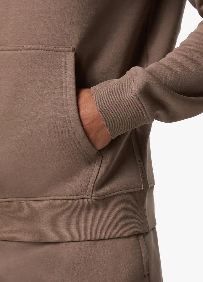 Gym King Sweatshirts and Hoodies Men Pro Logo Fleece Hood 8211 Dark Taupe