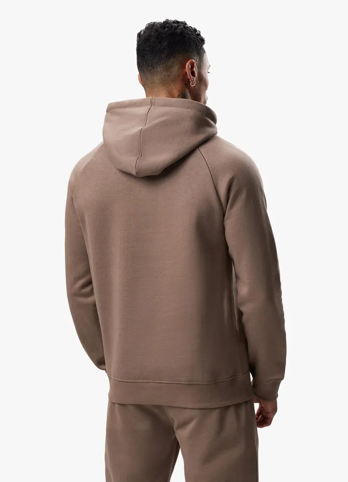 Gym King Sweatshirts and Hoodies Men Pro Logo Fleece Hood 8211 Dark Taupe