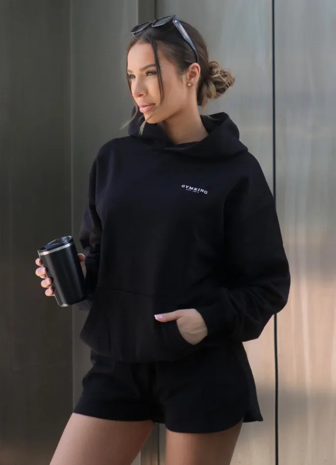 Gym King Sweatshirts and Hoodies Women Established Relaxed Fit Hood 8211 BlackWhite