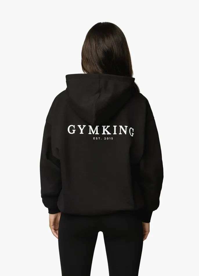 Gym King Sweatshirts and Hoodies Women Established Relaxed Fit Hood 8211 BlackWhite