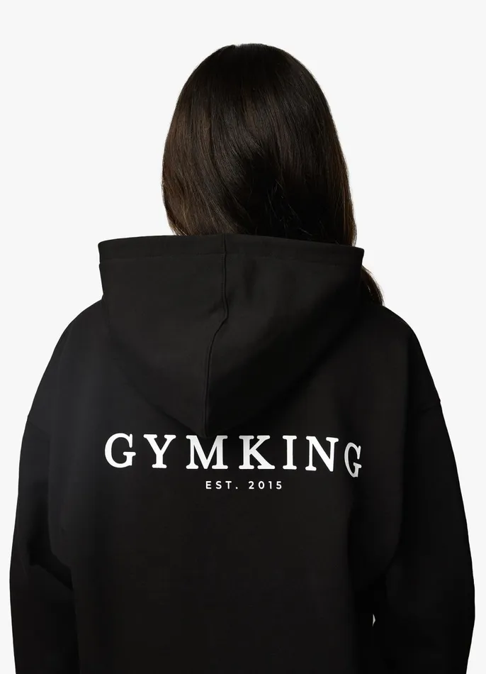 Gym King Sweatshirts and Hoodies Women Established Relaxed Fit Hood 8211 BlackWhite
