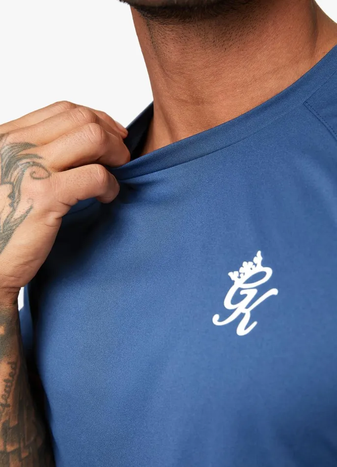Gym King TShirts Men Core Plus Poly Tee 8211 Moonlight Blue