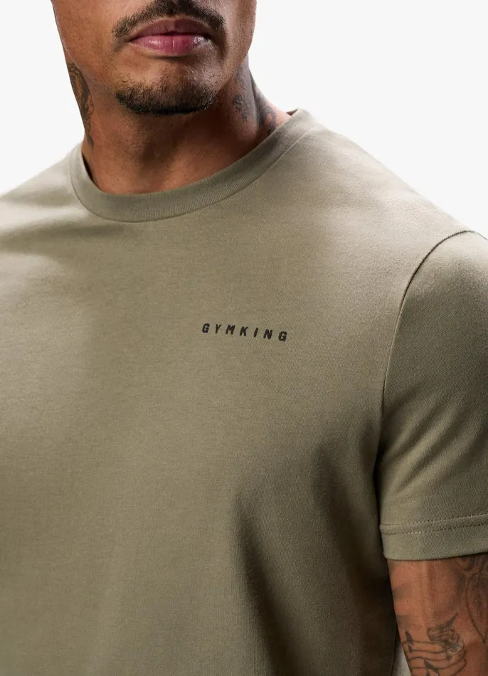 Gym King TShirts Men Discipline Tee 8211 Deep Khaki