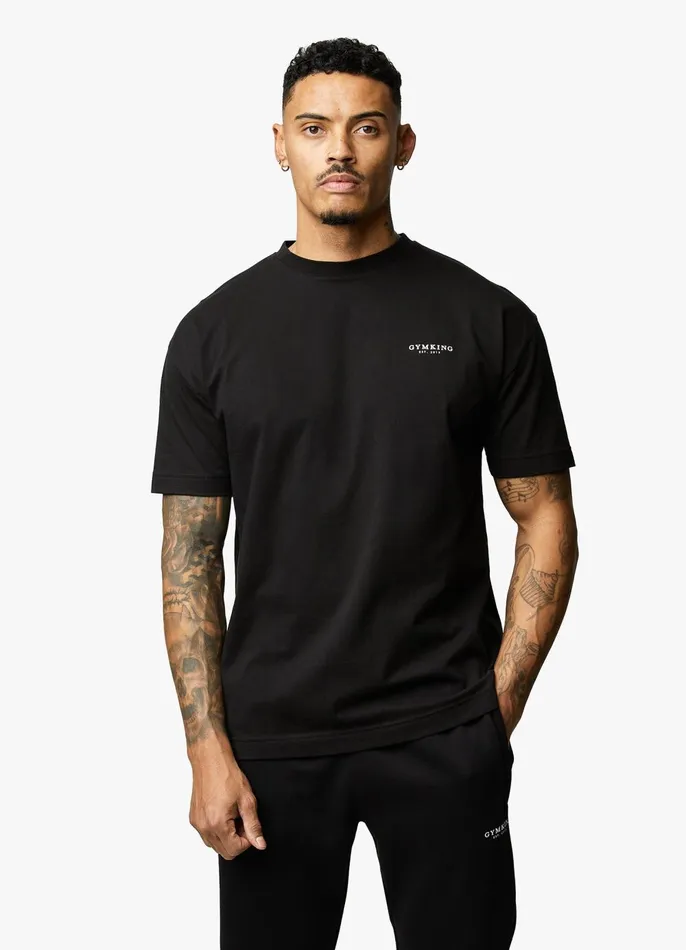 Gym King TShirts Men Established Tee 8211 Black