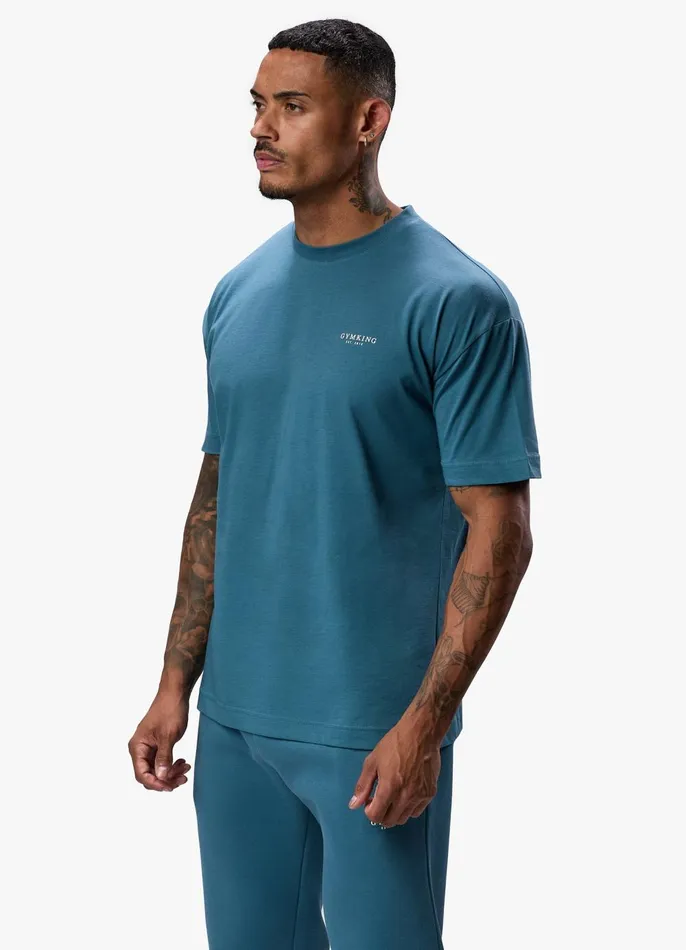 Gym King TShirts Men Established Tee 8211 Lake Blue