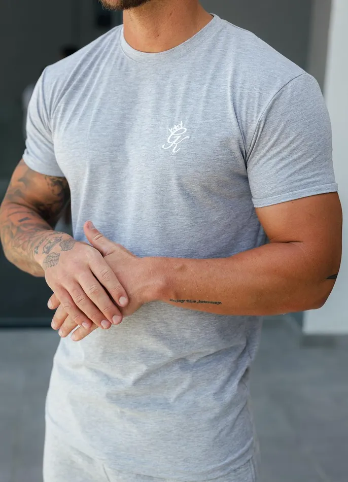 Gym King TShirts Men Fundamental Jersey Tee 8211 Grey Marl