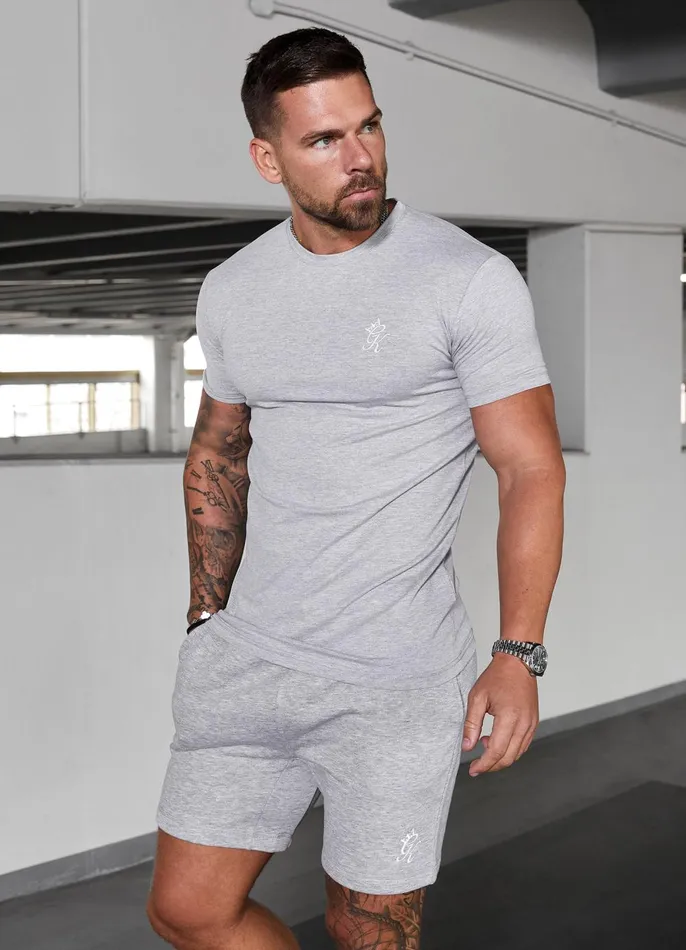 Gym King TShirts Men Fundamental Jersey Tee 8211 Grey Marl