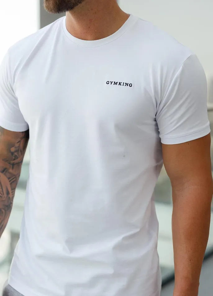 Gym King TShirts Men Linear Fundamental Tee 8211 White
