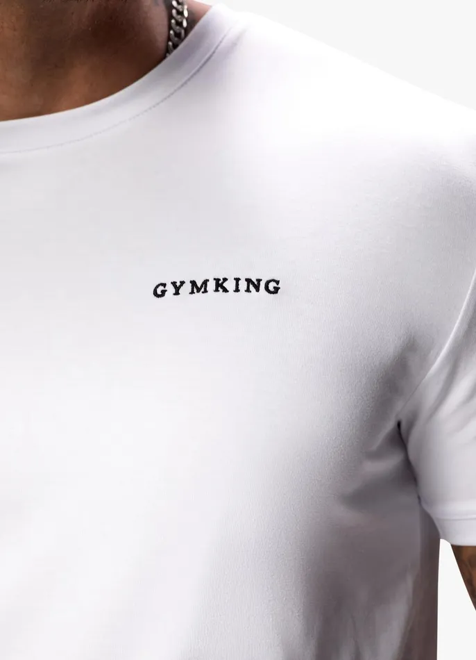 Gym King TShirts Men Linear Fundamental Tee 8211 White