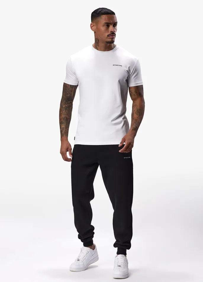Gym King TShirts Men Linear Fundamental Tee 8211 White