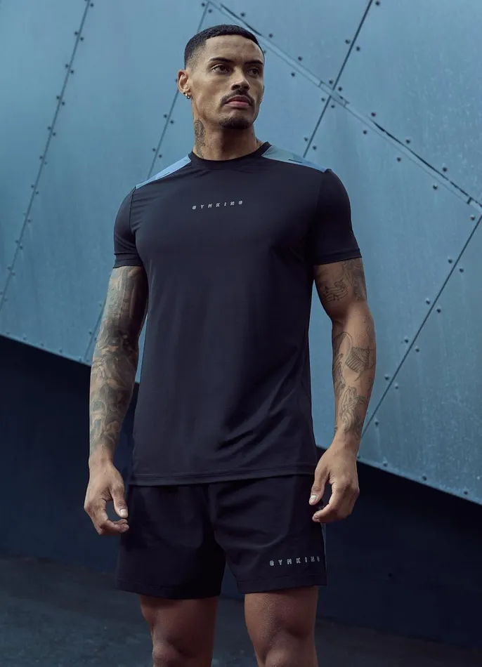 Gym King TShirts Men React Tee 8211 Black