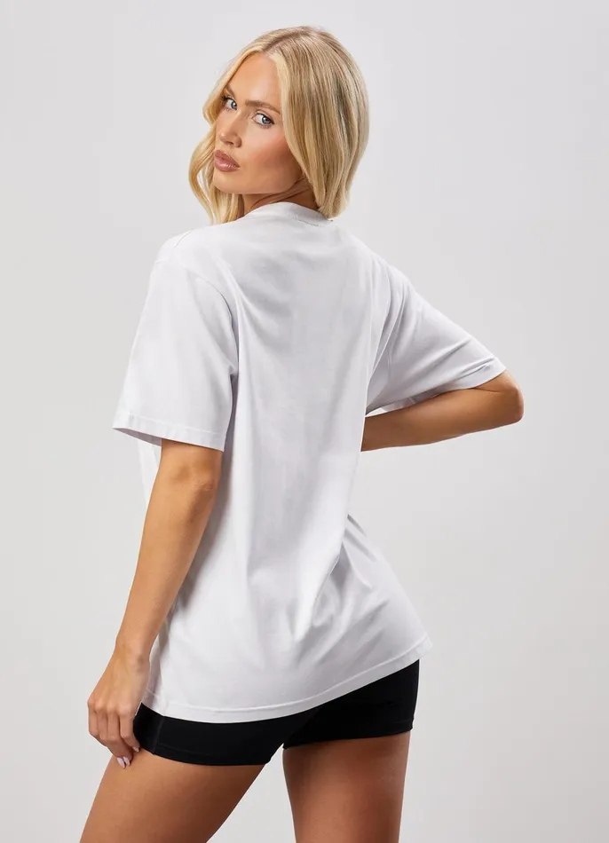 Gym King Tops and TShirts Women 365 Boyfriend Jersey Tee 8211 White