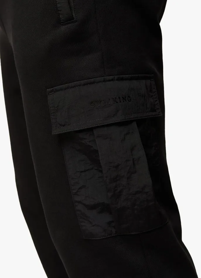 Gym King Tracksuit Bottoms Men Eclipse Cargo Pant 8211 Black