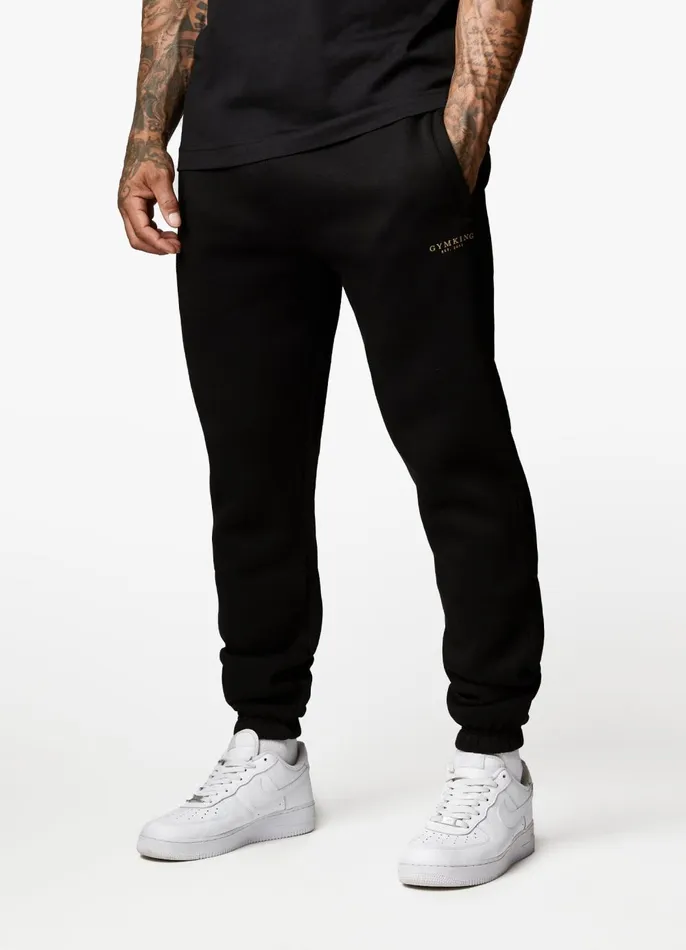 Gym King Tracksuit Bottoms Men Established Jogger 8211 BlackGold