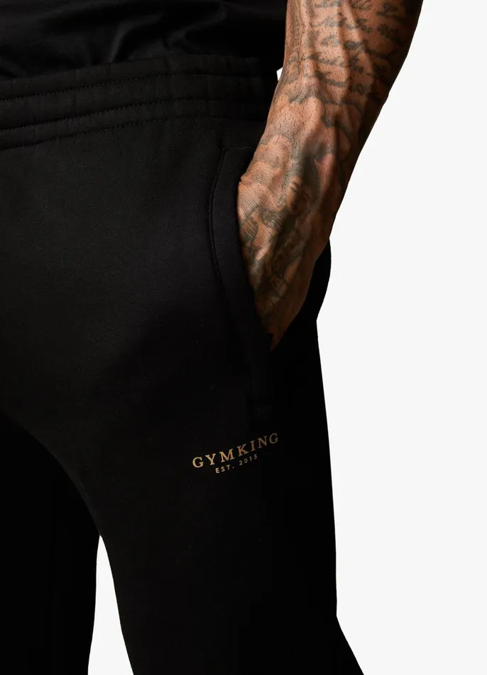 Gym King Tracksuit Bottoms Men Established Jogger 8211 BlackGold
