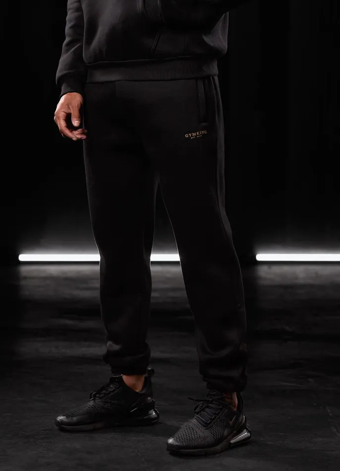 Gym King Tracksuit Bottoms Men Established Jogger 8211 BlackGold